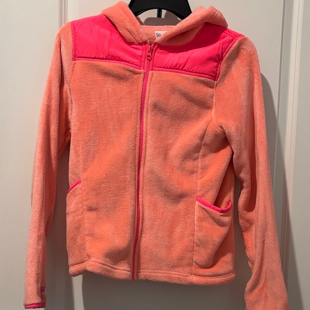 SO Vibrant Orange and Pink Kids Hoodie